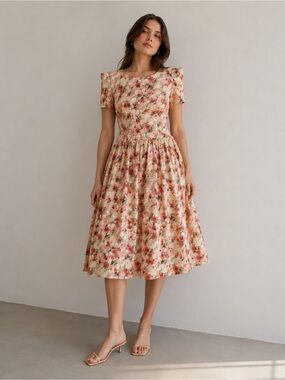 Vintage ROUIE flower dress